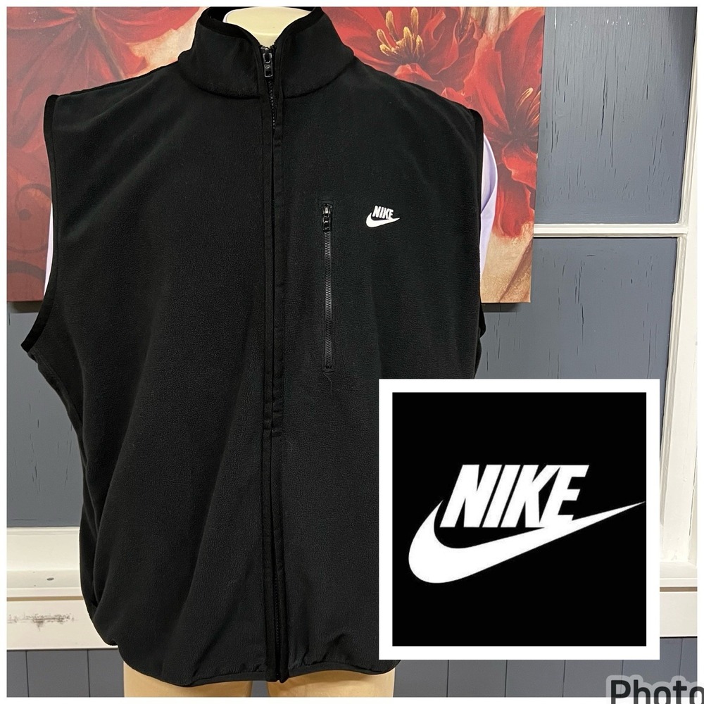 Nike Sportswear Therma Fit Vest Fleece Mens XXL Full Zip Black